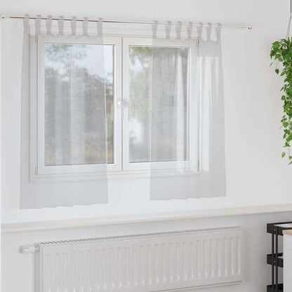 Tenda in Velo 2 pcs Grigio chiaro 140 x 140 cm Poliestere | homemem39