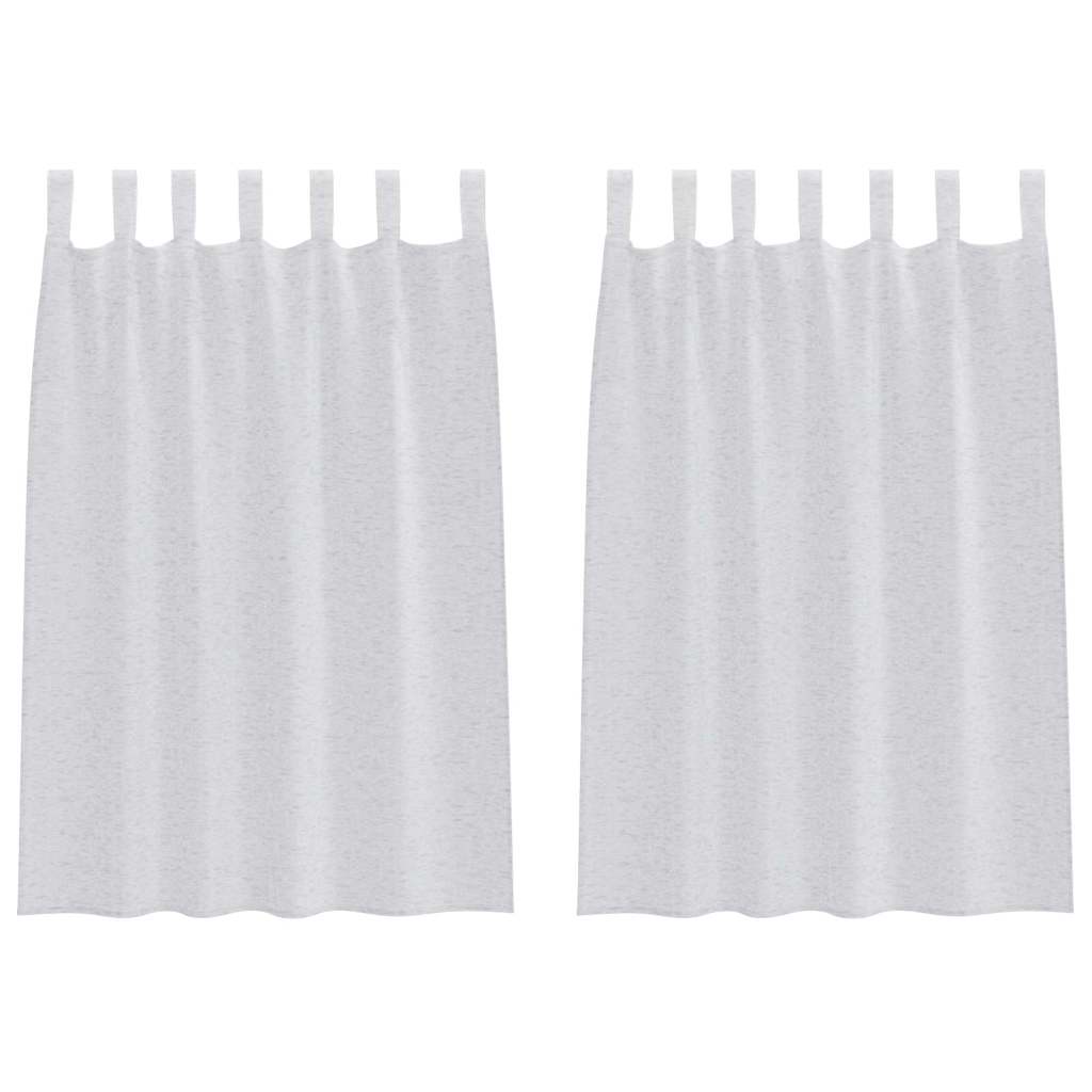 Tenda in Velo 2 pcs Grigio chiaro 140 x 140 cm Poliestere | homemem39