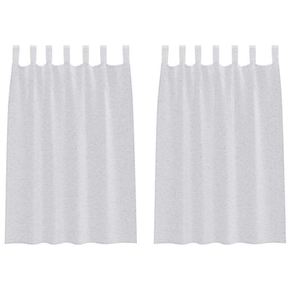 Tenda in Velo 2 pcs Grigio chiaro 140 x 140 cm Poliestere | homemem39