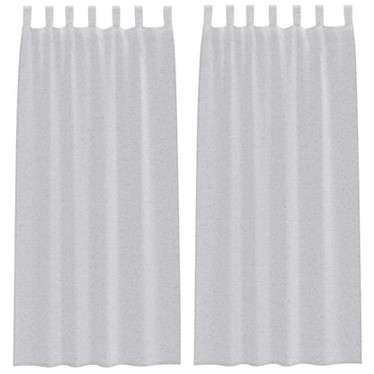 Tenda in Velo 2 pcs Grigio chiaro 225 x 140 cm Poliestere | homemem39