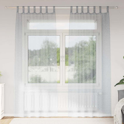 Tenda in Velo 2 pcs Grigio scuro 225 x 140 cm Poliestere | homemem39