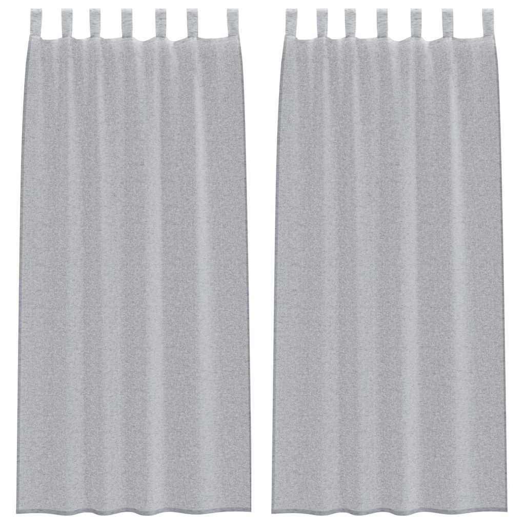 Tenda in Velo 2 pcs Grigio scuro 260 x 140 cm Poliestere | homemem39