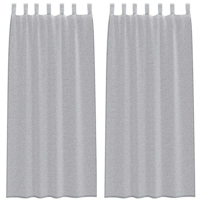 Tenda in Velo 2 pcs Grigio scuro 260 x 140 cm Poliestere | homemem39