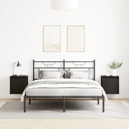 Comodini a Muro 2 pz Rovere Nero 38x34x40 cm - homemem39