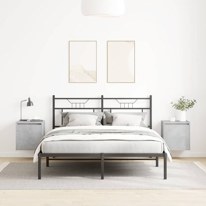 Comodini a Muro 2 pz Grigio Cemento 38x34x40 cm - homemem39