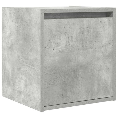 Comodini a Muro 2 pz Grigio Cemento 38x34x40 cm