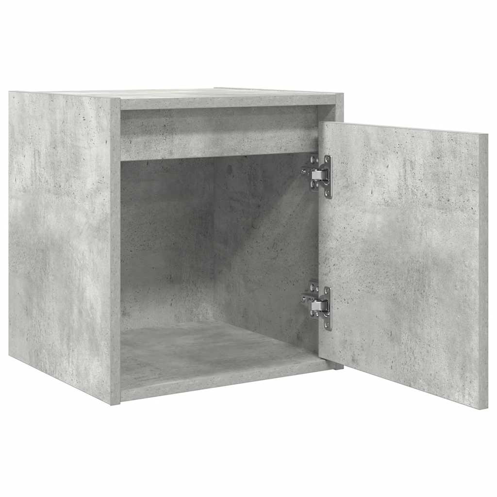 Comodini a Muro 2 pz Grigio Cemento 38x34x40 cm - homemem39