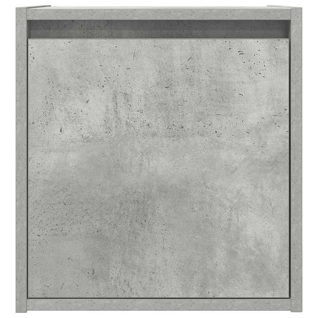 Comodini a Muro 2 pz Grigio Cemento 38x34x40 cm