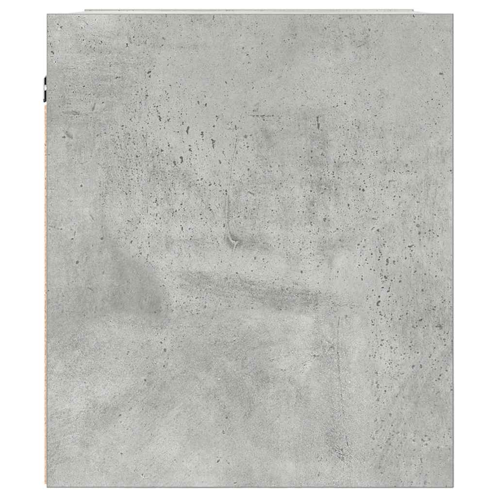 Comodini a Muro 2 pz Grigio Cemento 38x34x40 cm