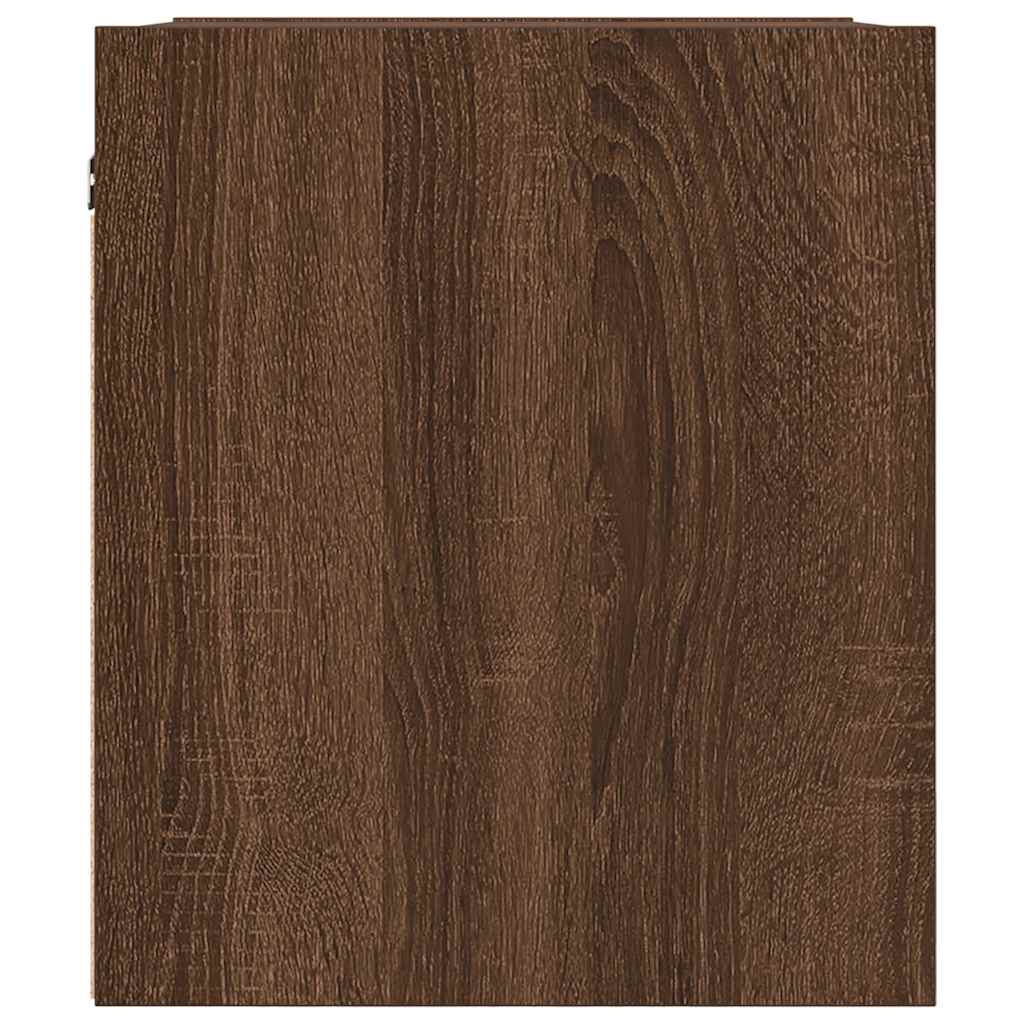 Comodino a Muro Rovere Marrone 38x34x40 cm - homemem39