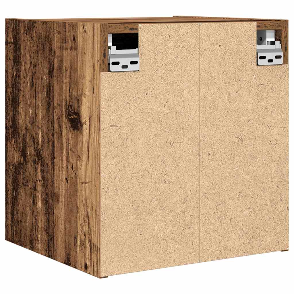 Comodini a Muro 2 pz Legno Antico 38x34x40 cm