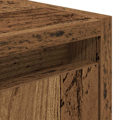 Comodini a Muro 2 pz Legno Antico 38x34x40 cm - homemem39