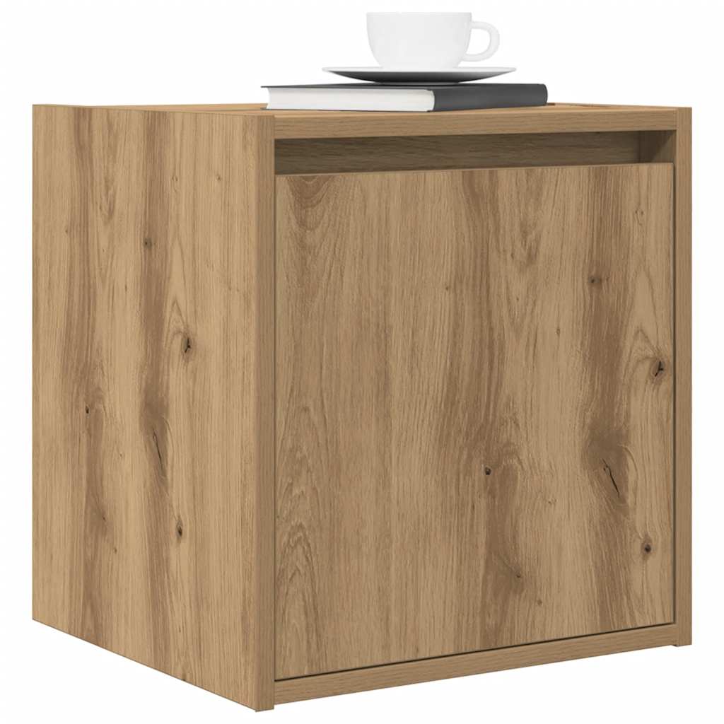 Comodino a Muro Rovere Artigianale 38x34x40 cm | homemem39