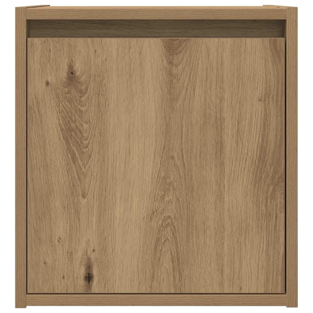 Comodino a Muro Rovere Artigianale 38x34x40 cm