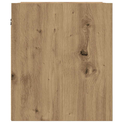 Comodino a Muro Rovere Artigianale 38x34x40 cm