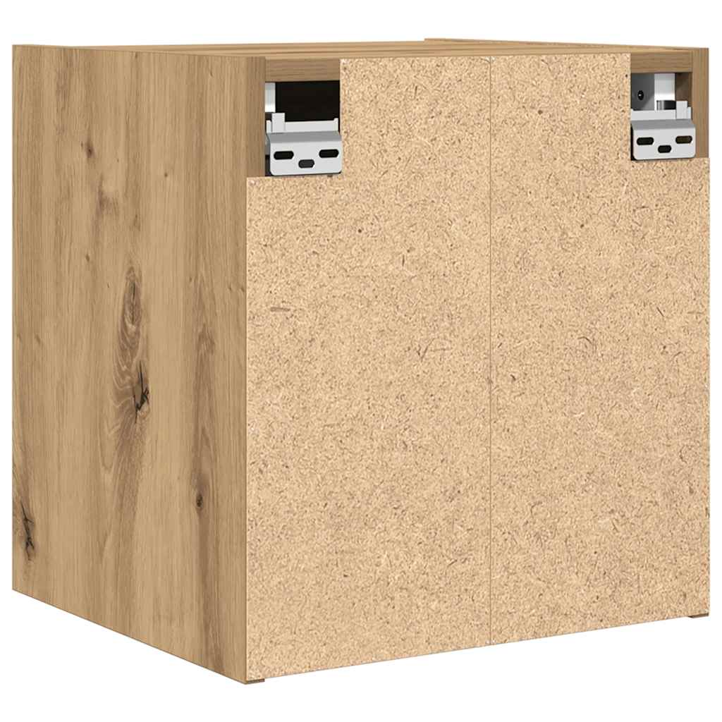 Comodino a Muro Rovere Artigianale 38x34x40 cm