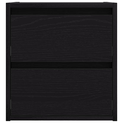 Comodini a Muro 2 pz Rovere Nero 38x34x40 cm - homemem39