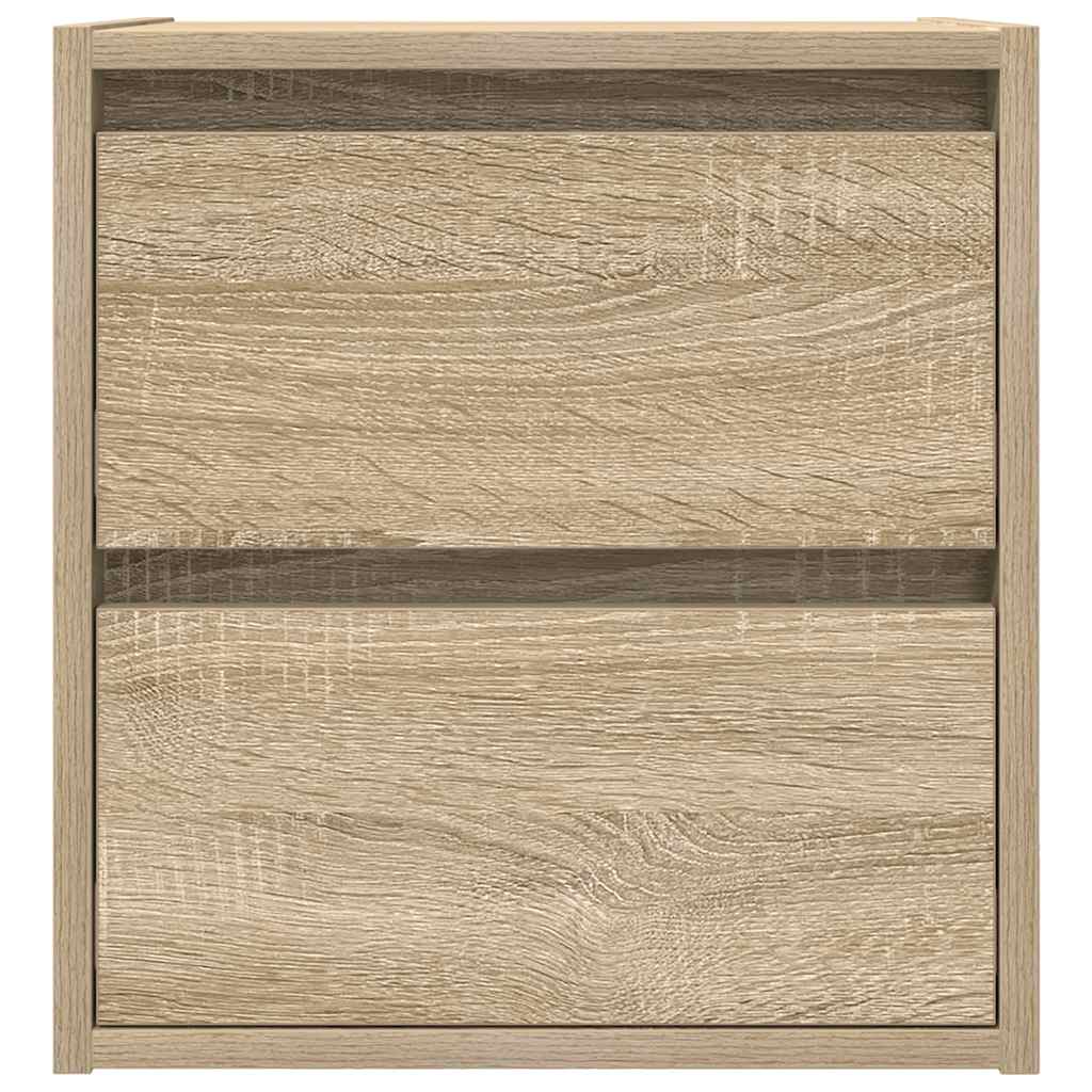 Comodino a Muro Rovere Sonoma 38x34x40 cm - homemem39