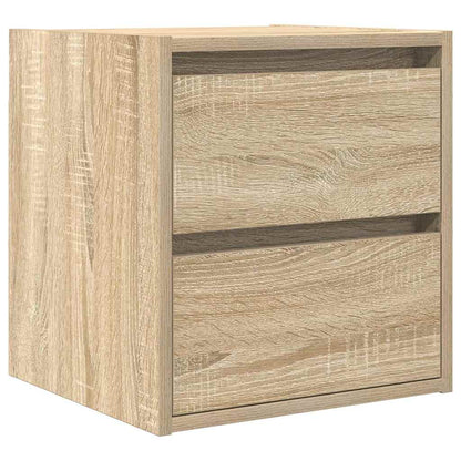 Comodini a Muro 2 pz Rovere Sonoma 38x34x40 cm - homemem39