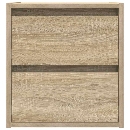 Comodini a Muro 2 pz Rovere Sonoma 38x34x40 cm - homemem39
