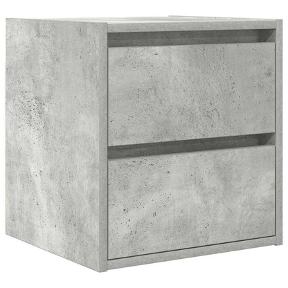 Comodino a Muro Grigio Cemento 38x34x40 cm