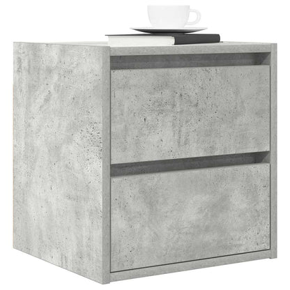 Comodino a Muro Grigio Cemento 38x34x40 cm