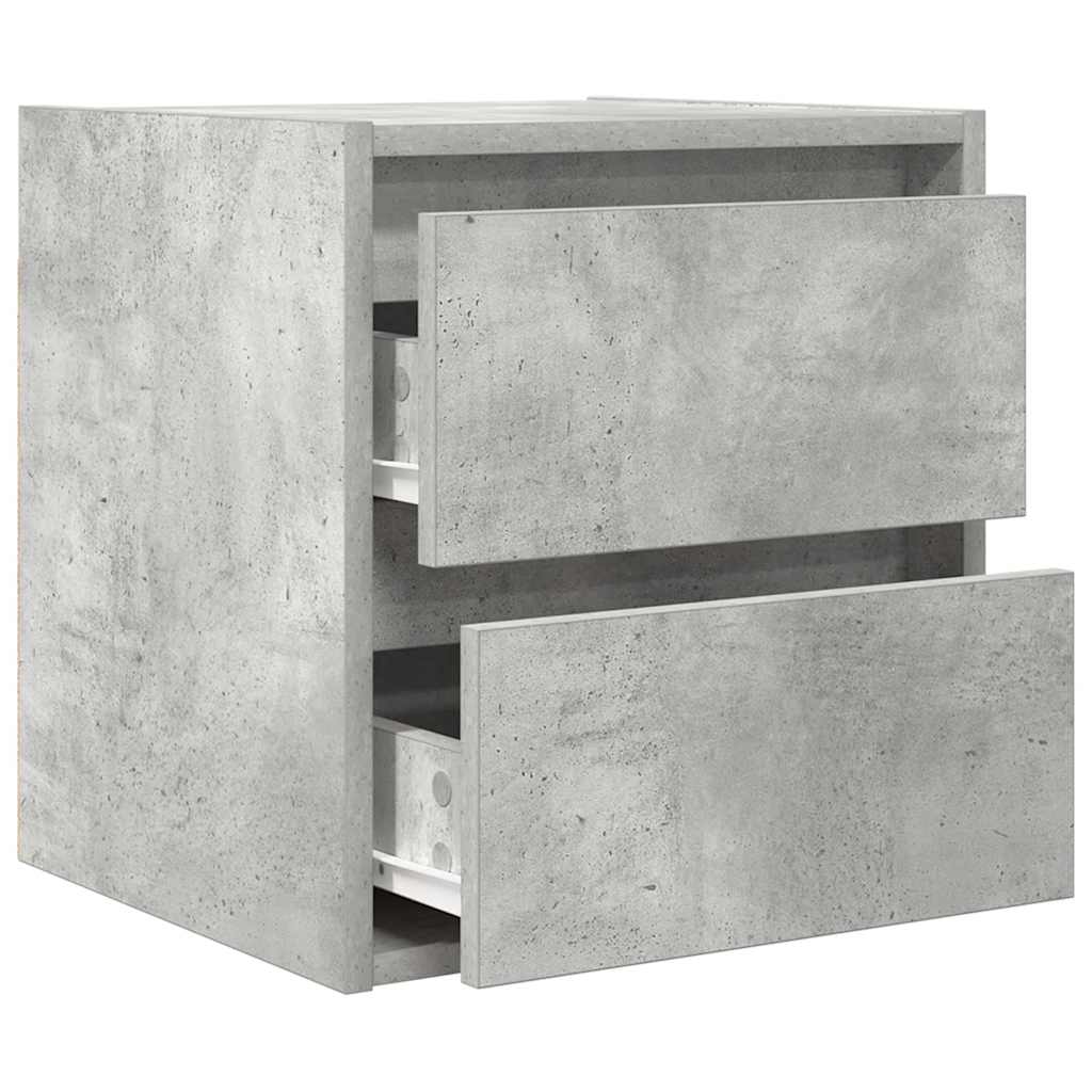 Comodino a Muro Grigio Cemento 38x34x40 cm - homemem39