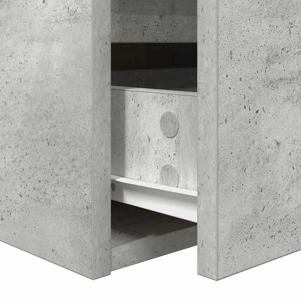 Comodino a Muro Grigio Cemento 38x34x40 cm