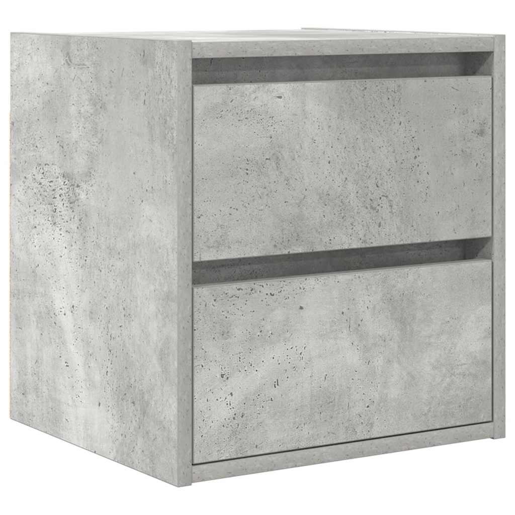 Comodini a Muro 2 pz Grigio Cemento 38x34x40 cm - homemem39