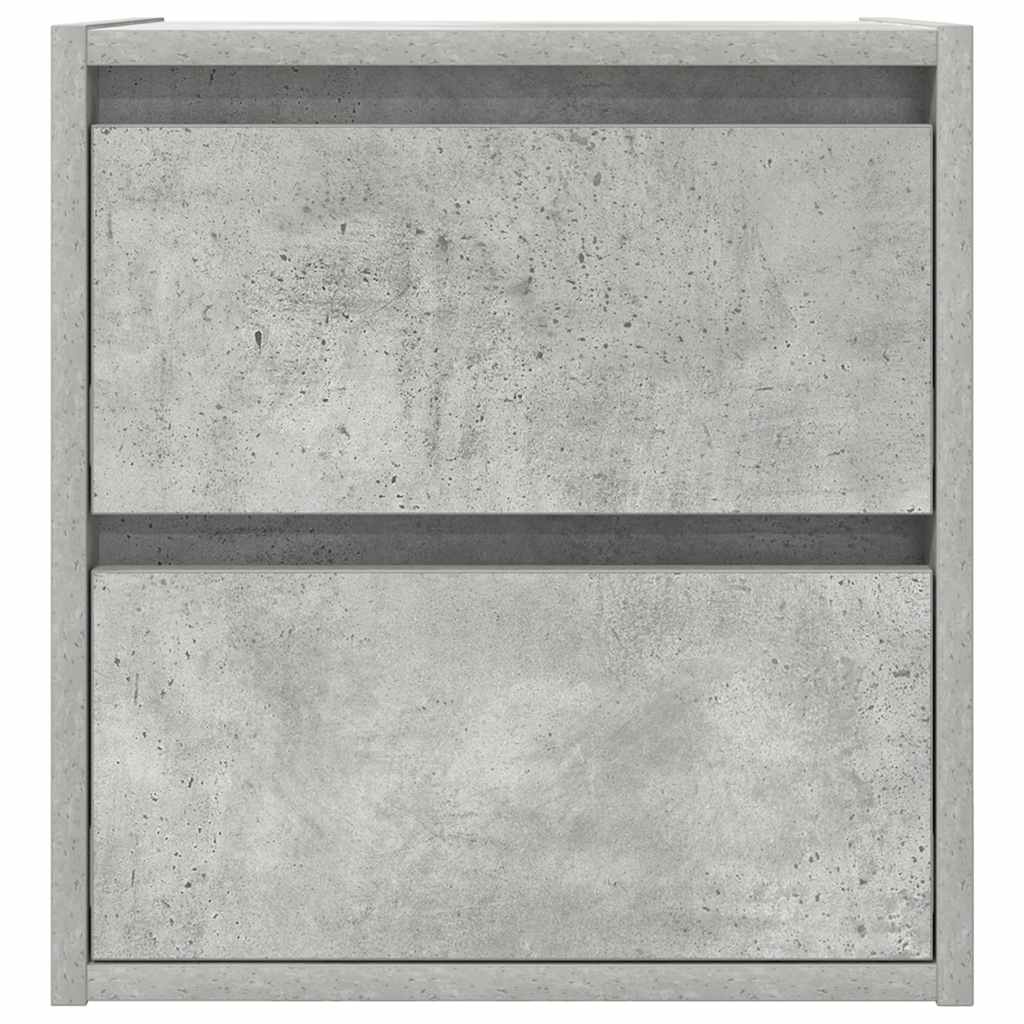 Comodini a Muro 2 pz Grigio Cemento 38x34x40 cm - homemem39