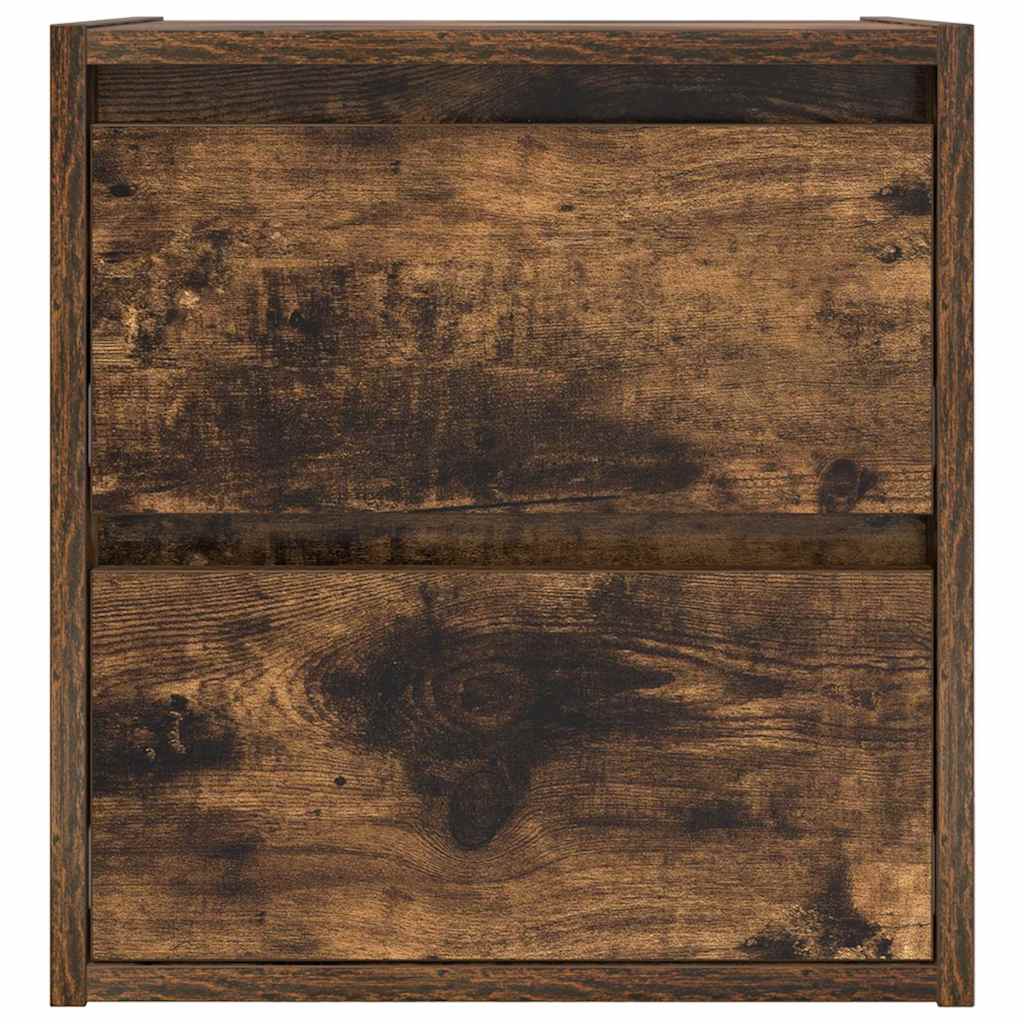 Comodini a Muro 2 pz Rovere Fumo 38x34x40 cm - homemem39