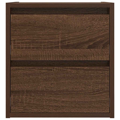 Comodino a Muro Rovere Marrone 38x34x40 cm - homemem39