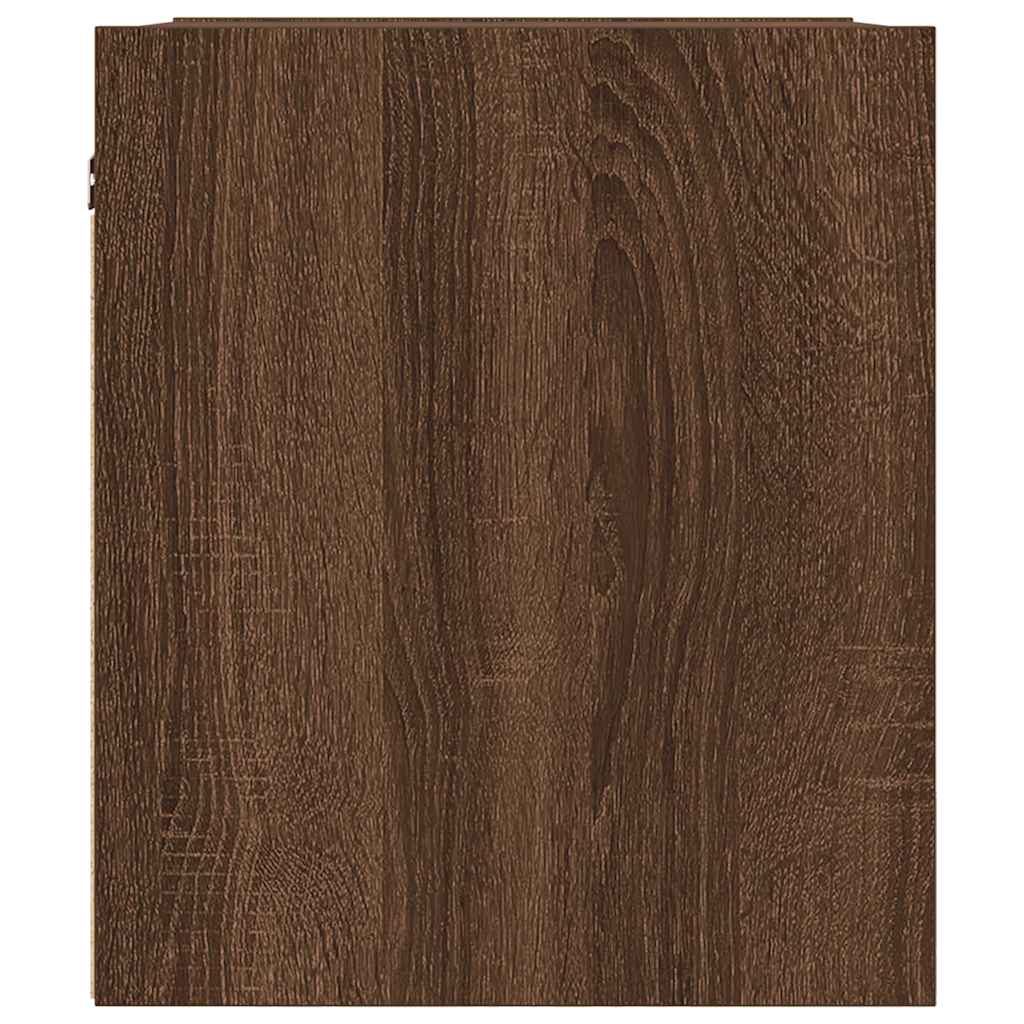 Comodino a Muro Rovere Marrone 38x34x40 cm - homemem39