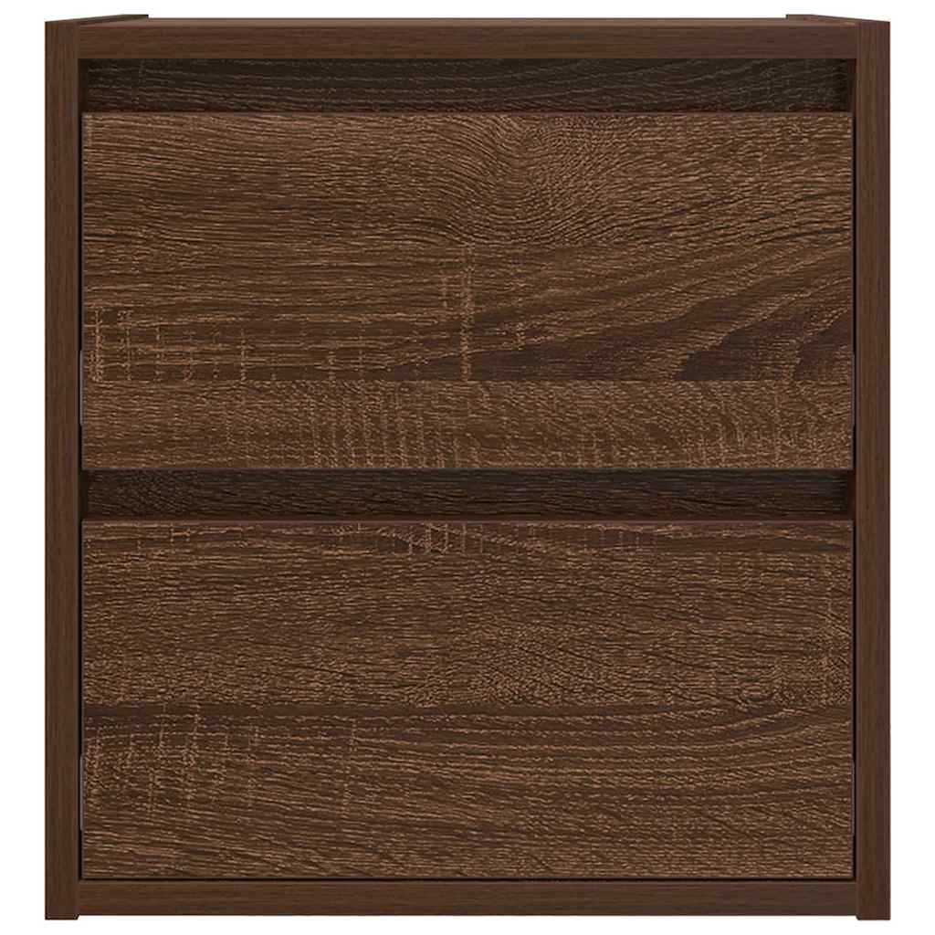 Comodini a Muro 2 pz Rovere Marrone 38x34x40 cm - homemem39