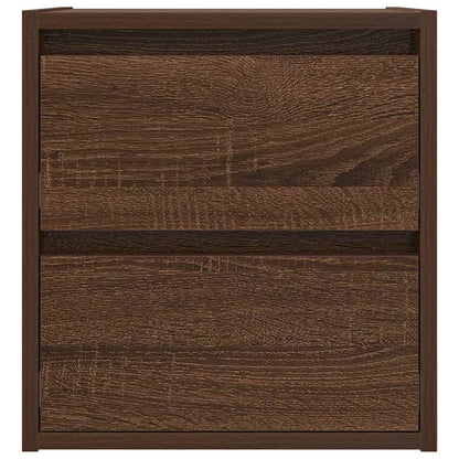 Comodini a Muro 2 pz Rovere Marrone 38x34x40 cm - homemem39