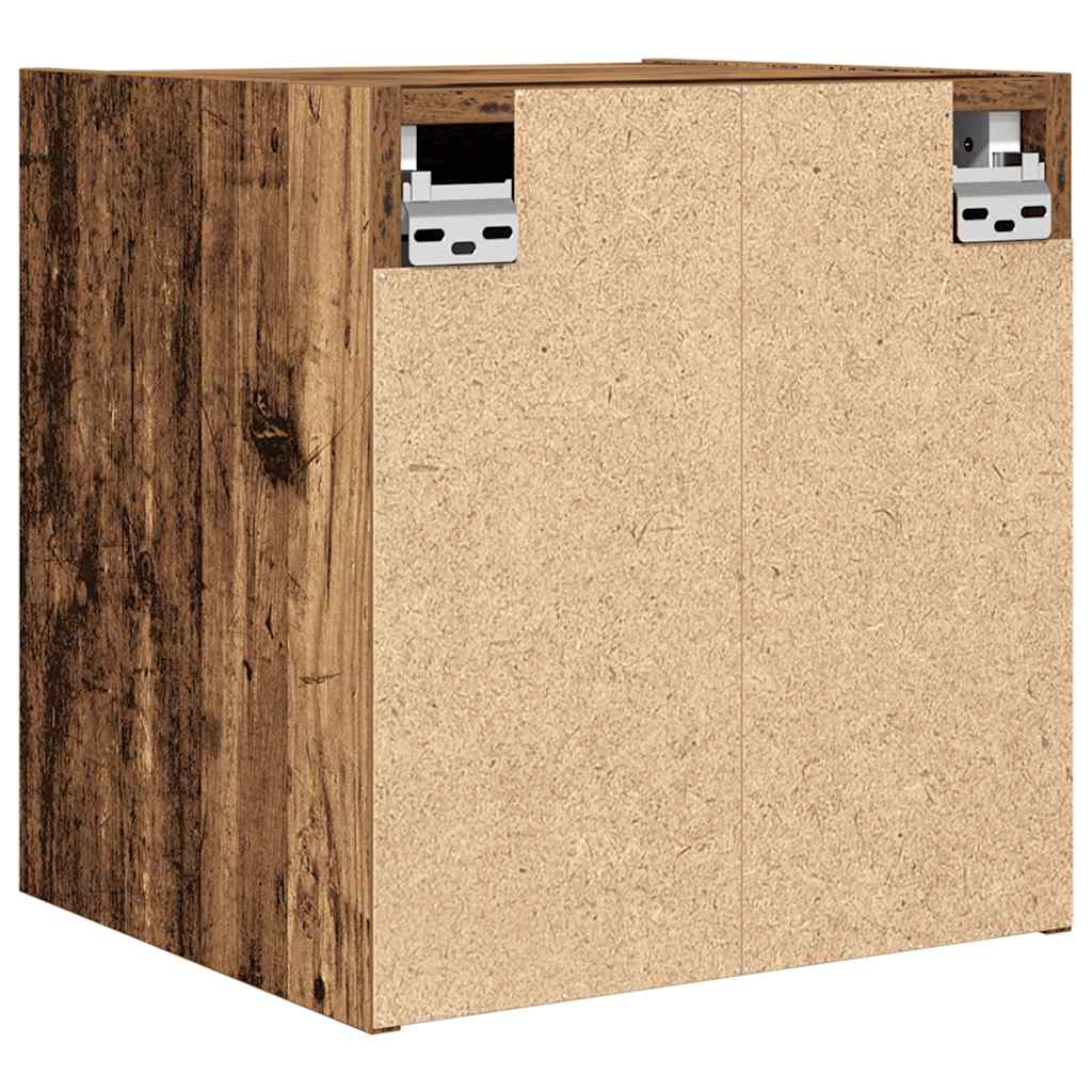 Comodini a Muro 2 pz Legno Antico 38x34x40 cm - homemem39