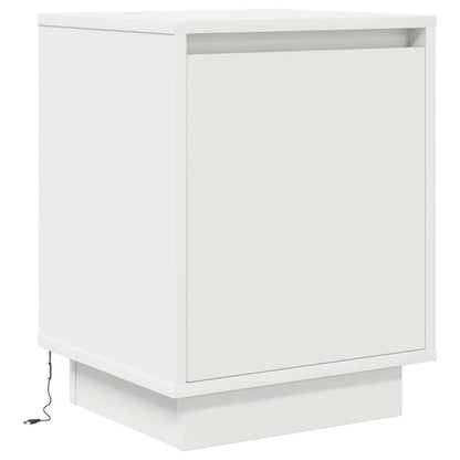 Comodino con Luci a LED Bianco 38x34x50 cm - homemem39