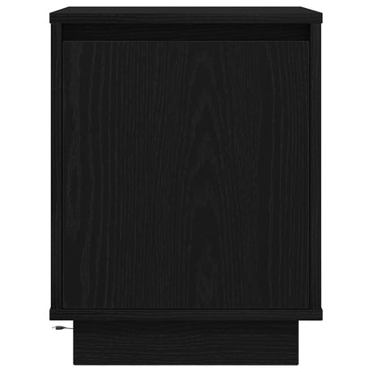 Comodini con Luci LED 2 pz Nero 38x34x50 cm - homemem39