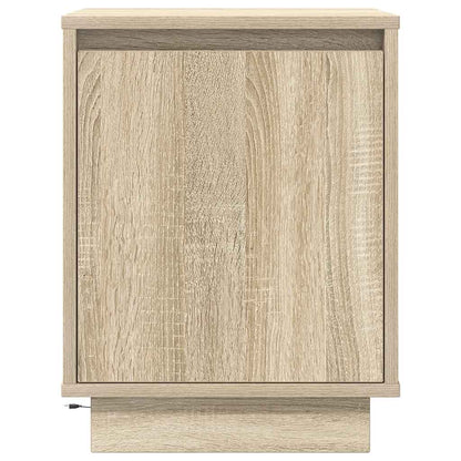 Comodino con Luci LED Rovere Sonoma 38x34x50 cm