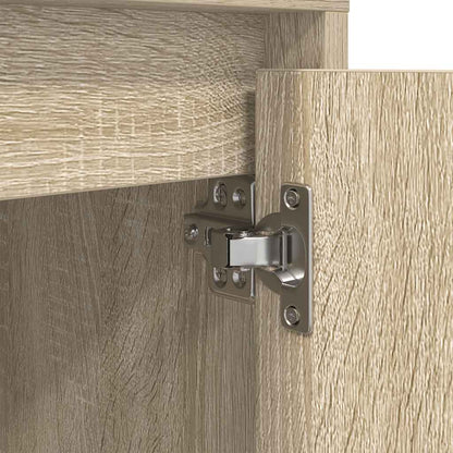 Comodino con Luci LED Rovere Sonoma 38x34x50 cm