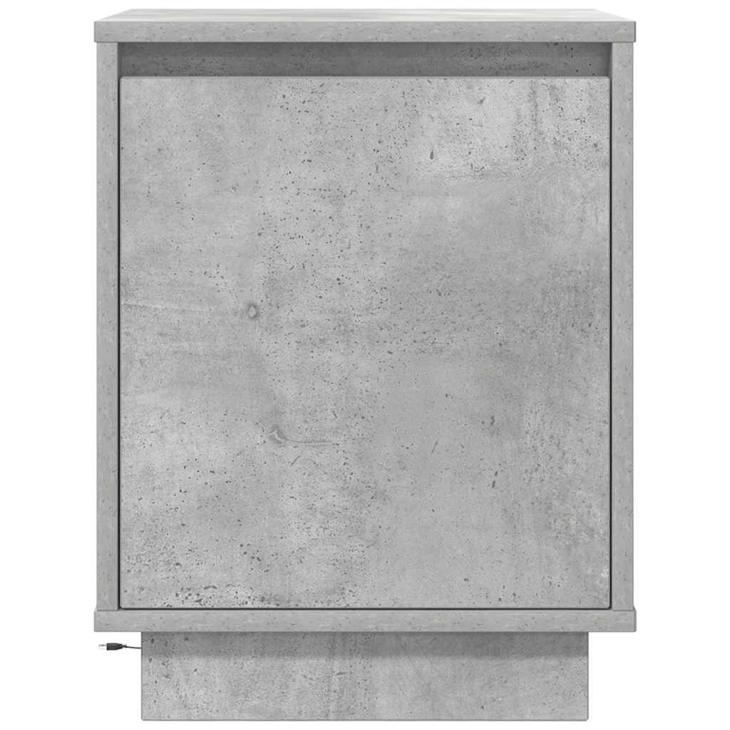 Comodino con Luci LED Grigio Cemento 38x34x50 cm - homemem39