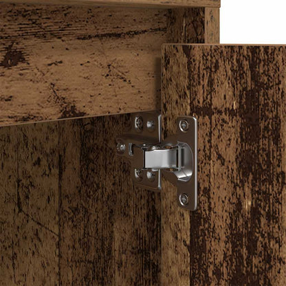 Comodino con Luci LED Legno Antico 38x34x50 cm - homemem39