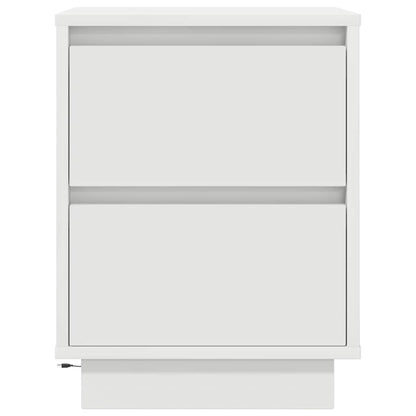 Comodini con Luci a LED 2 pz Bianco 38x34x50 cm - homemem39