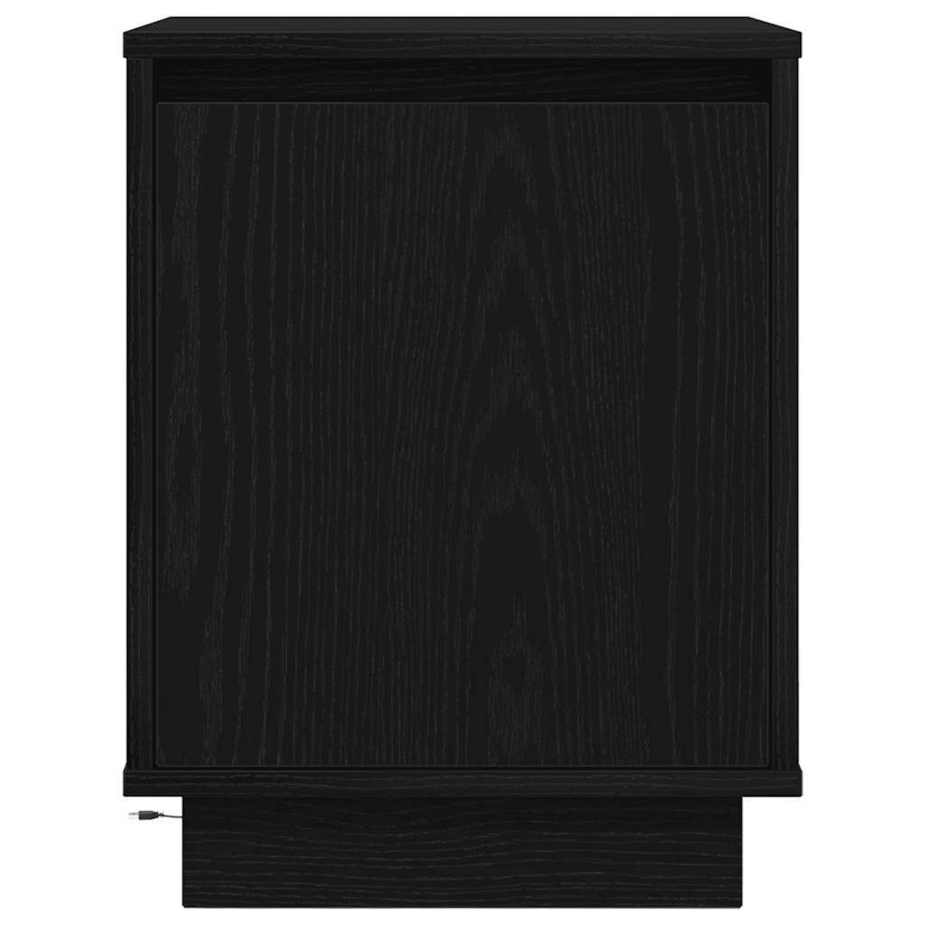 Comodino con Luci LED Nero 38x34x50 cm - homemem39