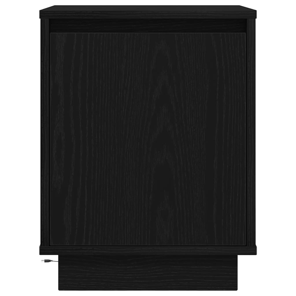 Comodini con Luci LED 2 pz Nero 38x34x50 cm - homemem39