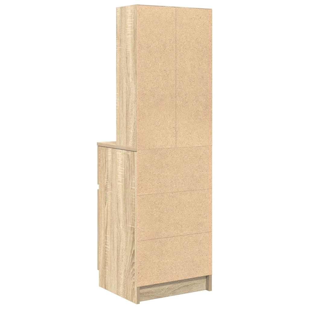 Comodino Rovere Sonoma 39x35x125 cm in Legno Multistrato