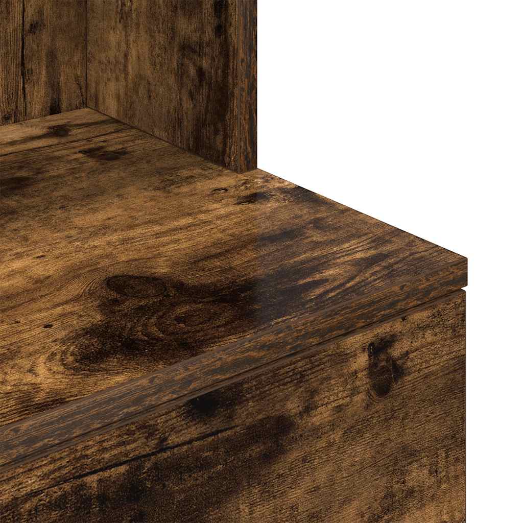 Comodino Rovere Fumo 39x35x125 cm in Legno Multistrato - homemem39