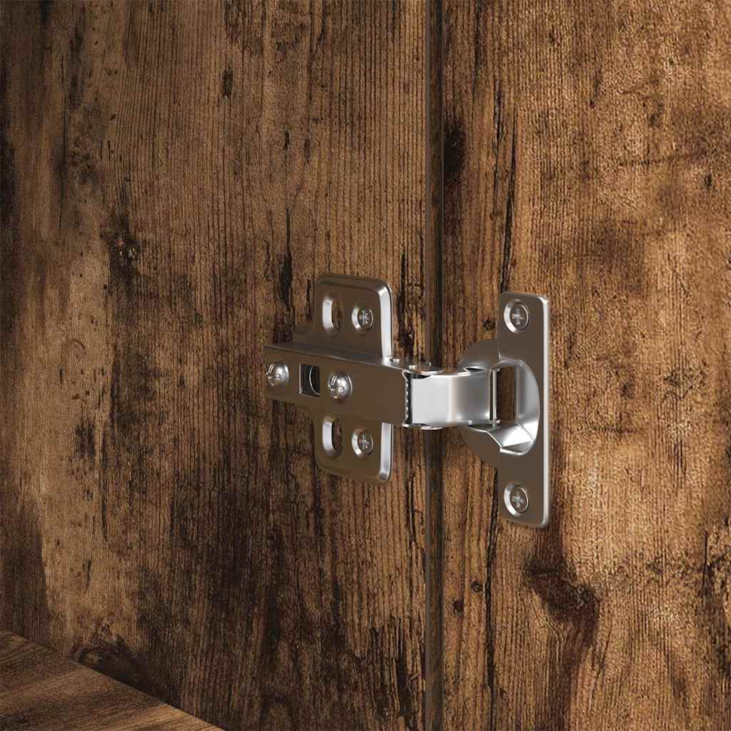 Comodino Rovere Fumo 39x35x125 cm in Legno Multistrato - homemem39