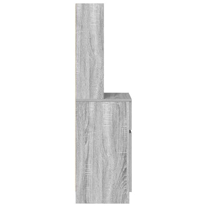 Comodino Grigio Sonoma 39x35x125 cm in Legno Multistrato