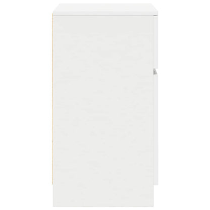 Comodini 2 pz Bianchi 39x35x65 cm in Legno Multistrato - homemem39